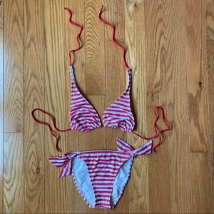 Red/White Stripe Bikini